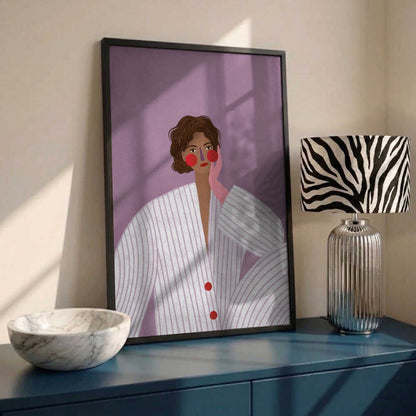 Dreamy Woman in Pajamas