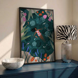 Woman Floating Lily Pond