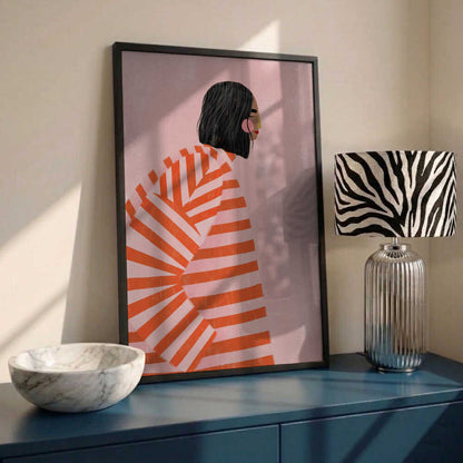 Woman in Stripes