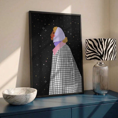 Woman Under Starry Night