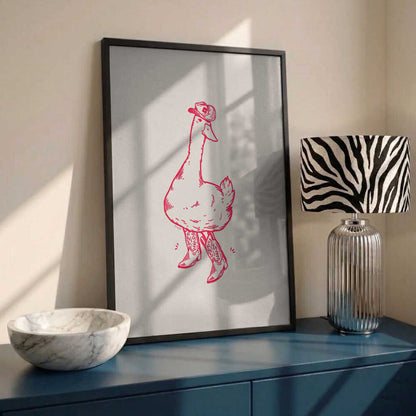 Whimsical Cowboy Goose