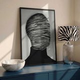 Abstract Striped Face