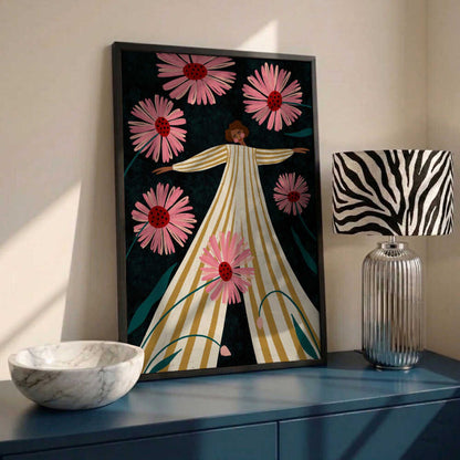 Joyful Woman In Bloom
