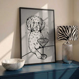 Whimsical Martini Dog