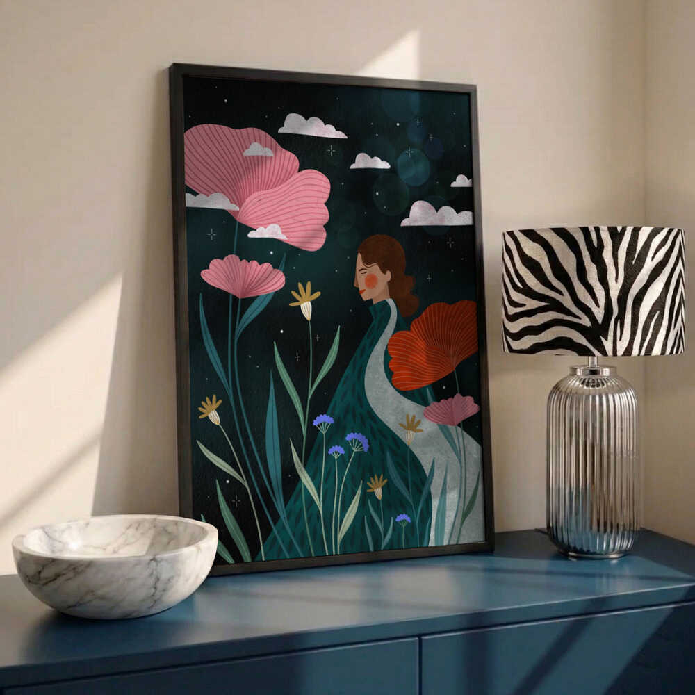 Woman Among Night Blooms