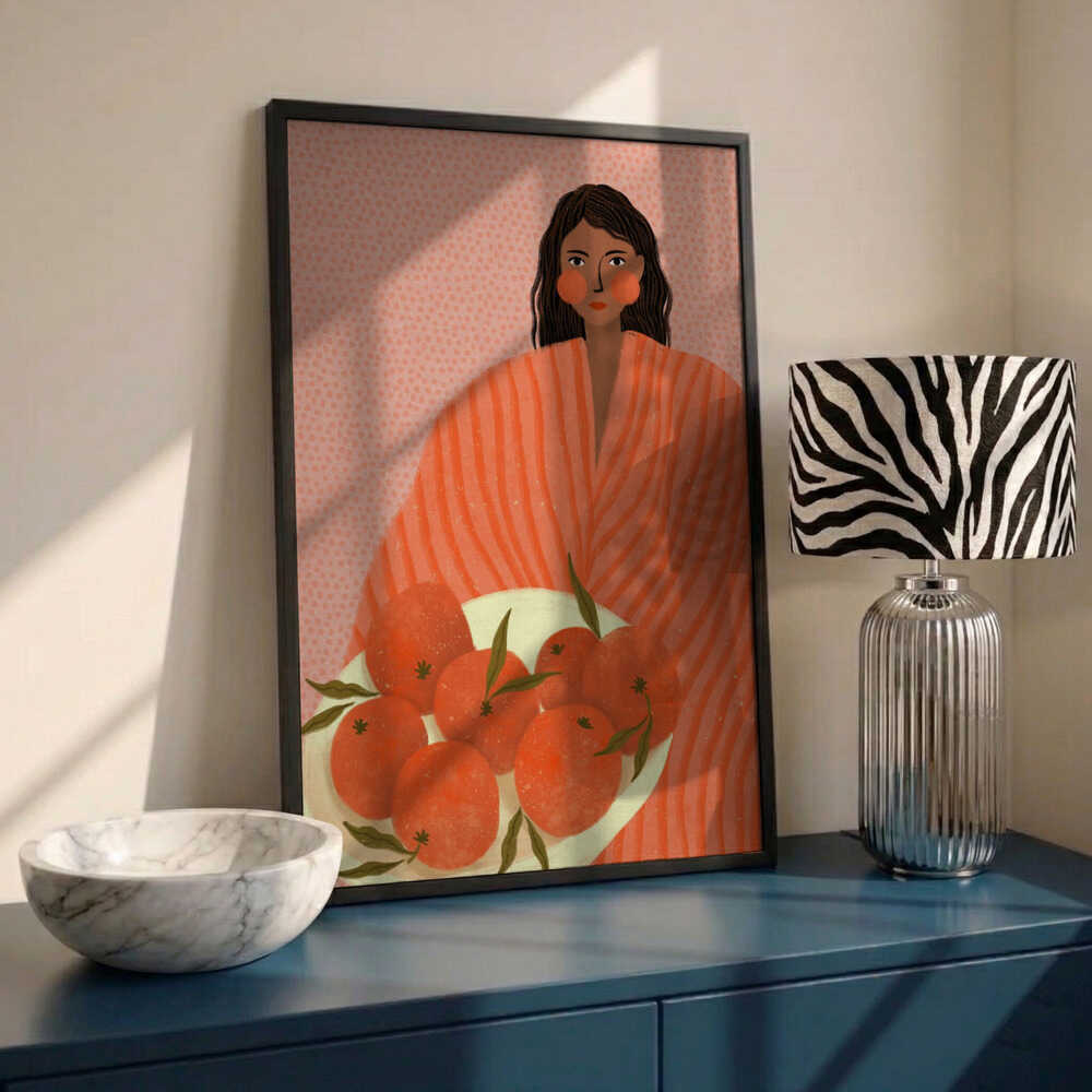 Woman Holding Oranges