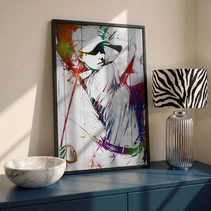 Colorful Golf Swing
