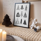 Sketched Christmas Trees