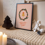 Christmas wreath with bell and bow