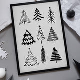 Sketched Christmas Trees