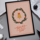 Christmas wreath with bell and bow