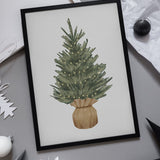 Cozy Burlap Christmas Tree