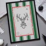 Vintage Christmas Stag Stamp