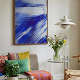 White and Blue Brushstrokes