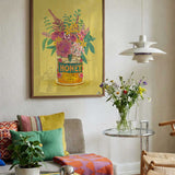 Flowers In a vintage Honey Can