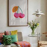 Pink Cherries Illustration
