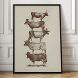 Whimsical Cow Stack
