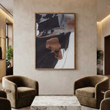 Dynamic Brushstrokes in Brown and Copper