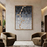 Abstract Gold Cubes