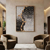 Abstract Gold Marble Cubes