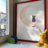 Cat Crescent Moon