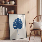 Blue Monstera Leaf