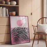Pink Sun Abstract Horizon