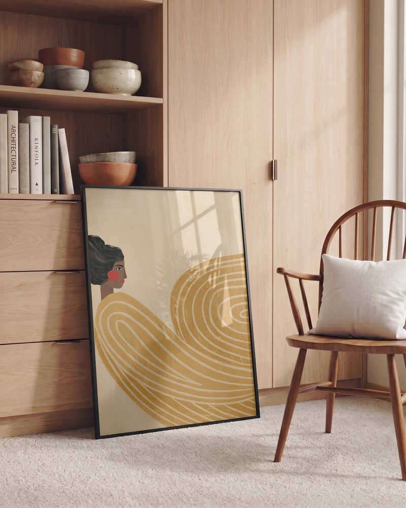 Woman Golden Waves