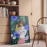 Mother Child Floral Embrace