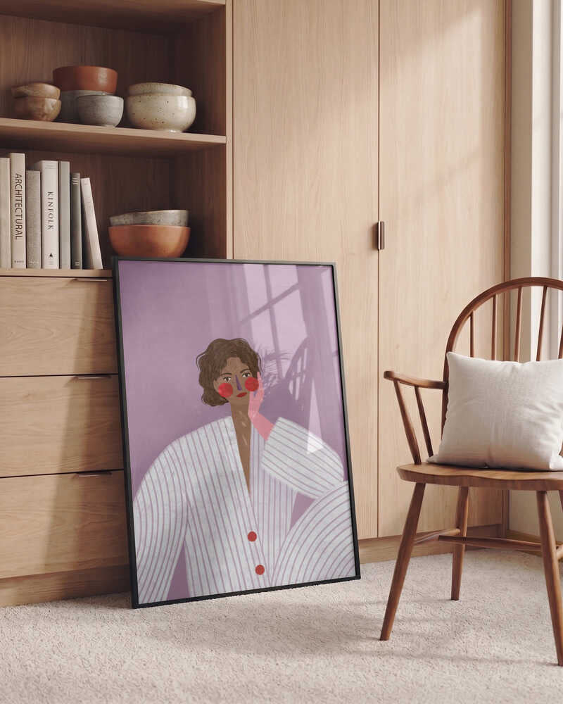 Dreamy Woman in Pajamas