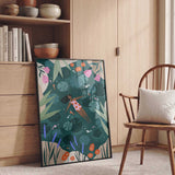 Woman Floating Lily Pond
