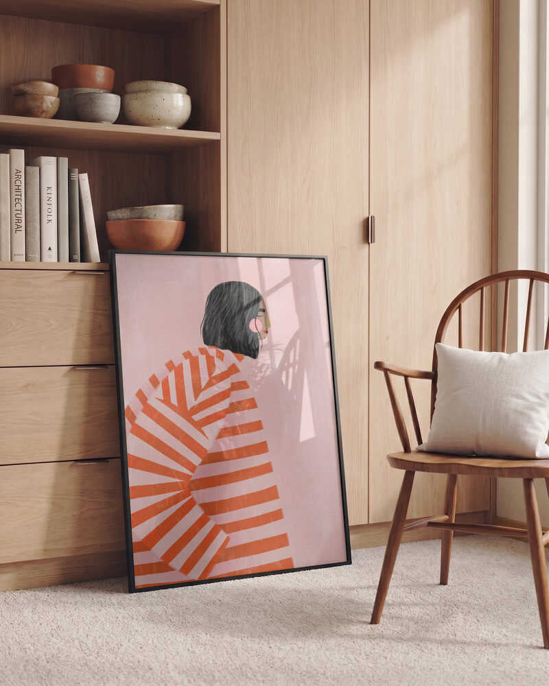 Woman in Stripes