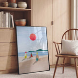 Red Sun Beach Serenity
