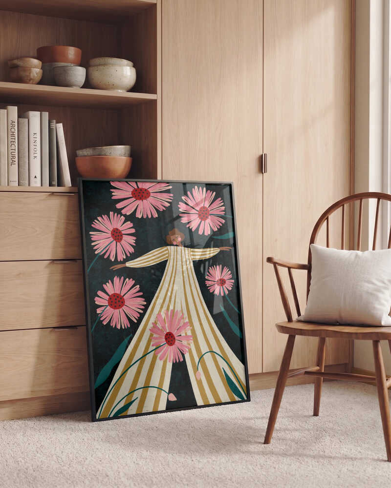 Joyful Woman In Bloom