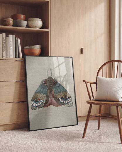 Intricate Embroidered Moth