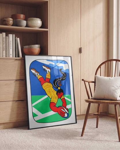 Rugby Player Dive