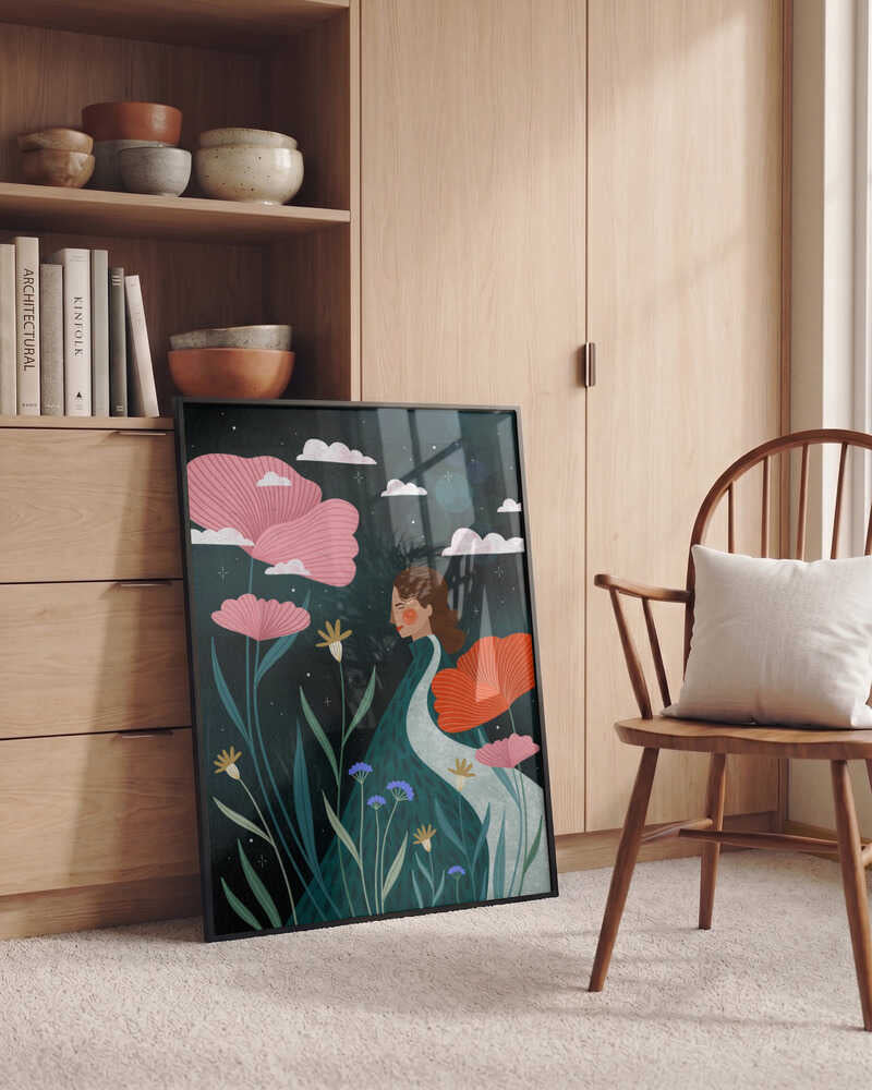 Woman Among Night Blooms