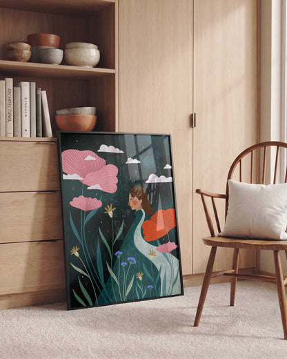 Woman Among Night Blooms