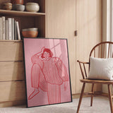Woman In Pink Stripes