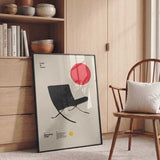 Minimalist Chair Red Circle