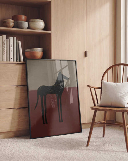 Abstract Black Horse