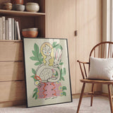 Whimsical Woman and Rabbit