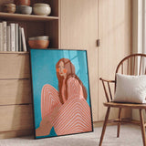 Serene Striped Woman