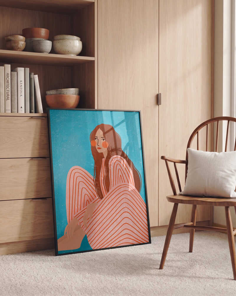 Serene Striped Woman
