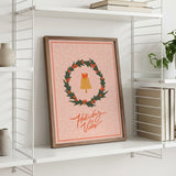 Christmas wreath with bell and bow