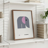 Minimalist Grey Elephant