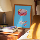 Vibrant Pink Cocktail
