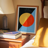 Abstract Color Block Circle