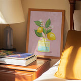 Lemon Bunch In Vase