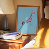 Pop Art Japan Map